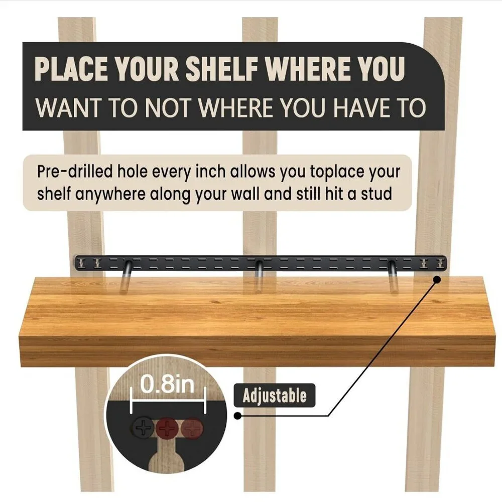 2Pk Floating Shelf Bracket Heavy Duty, (16